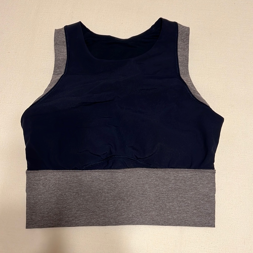 Lululemon Navy/Grey/Yellow Tank/Sports Top Size 6